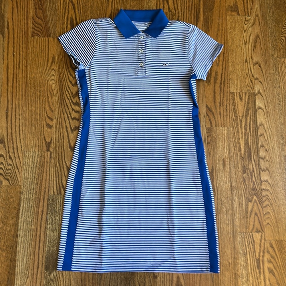 Vineyard Vines Blue and White Striped Polo Dress